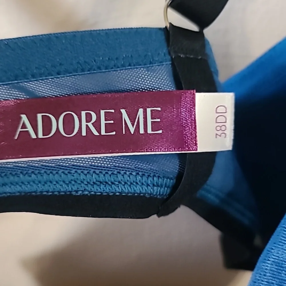 Adore Me blue and black bra 38dd - Picture 3 of 3